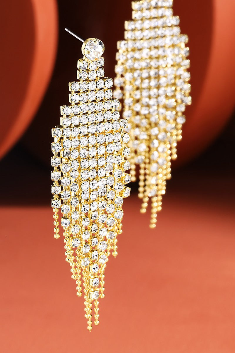 Dazzling Rhinestone Strand Earrings