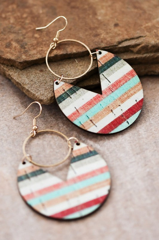 Painted Wooden Earring Set