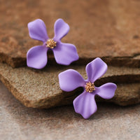 Lilac Flower Stud Earring