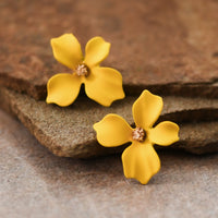 Marigold Flower Stud Earring