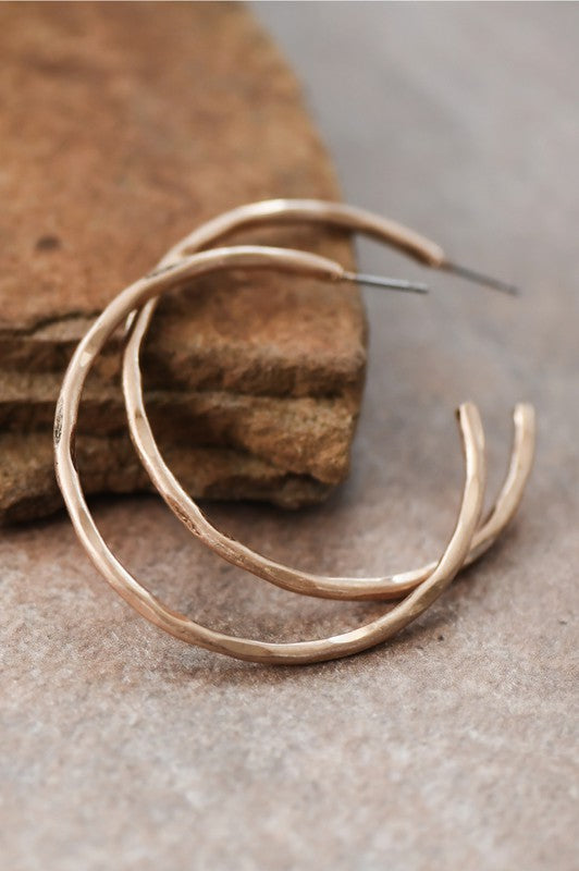 Rose Gold Hoop Earring