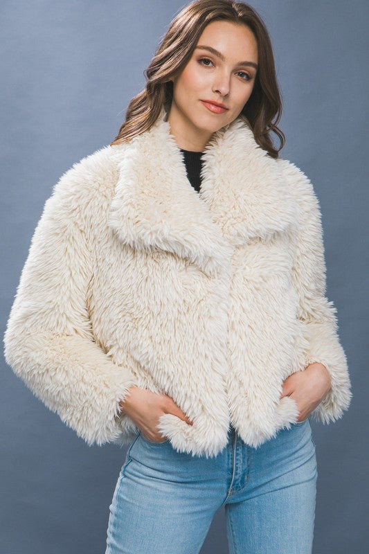 Faux Fur Jacket with pockets