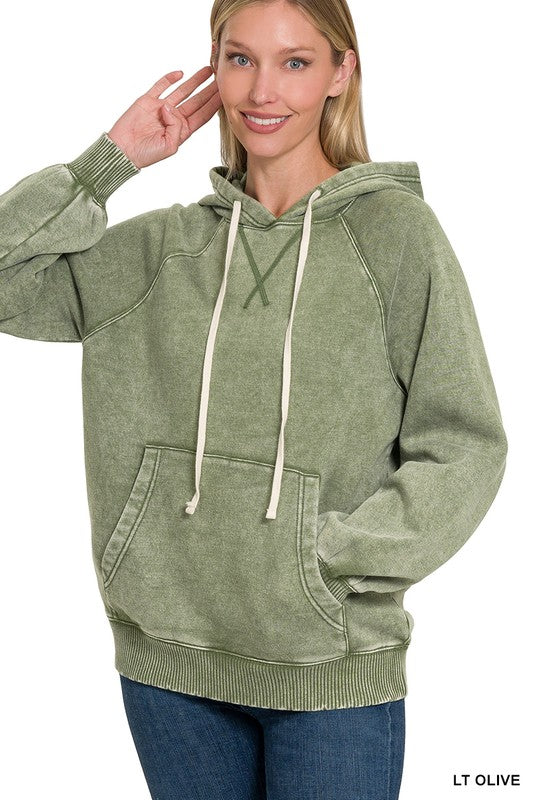 Olive Long Sleeve Sweater Hoodie