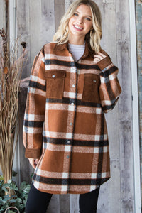 Brown Plaid flannel jacket * on sale