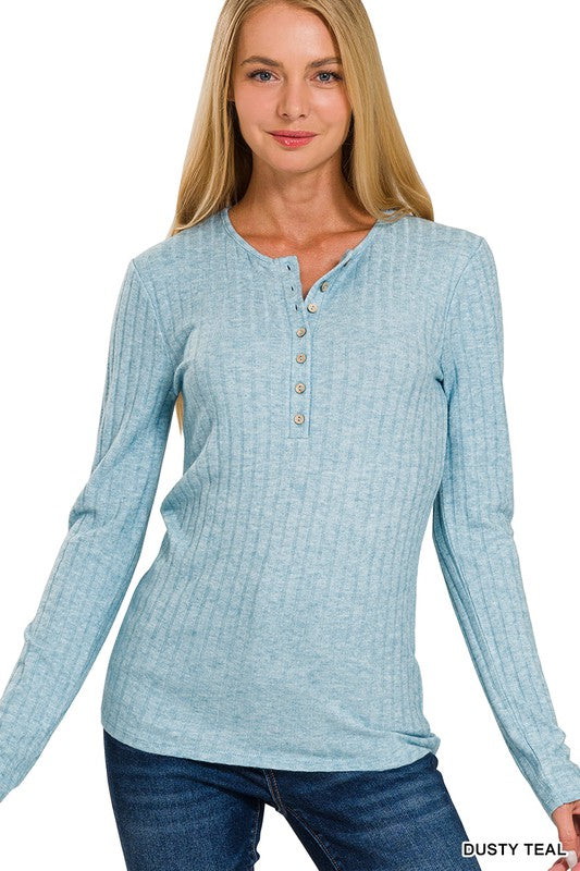 Sterling Long Sleeve v-neck in blue