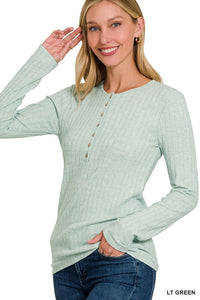 Sterling Long Sleeve v-neck in sage