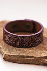 Embossed Leather bracelet