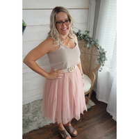 Rose Tulle Skirt small - large
