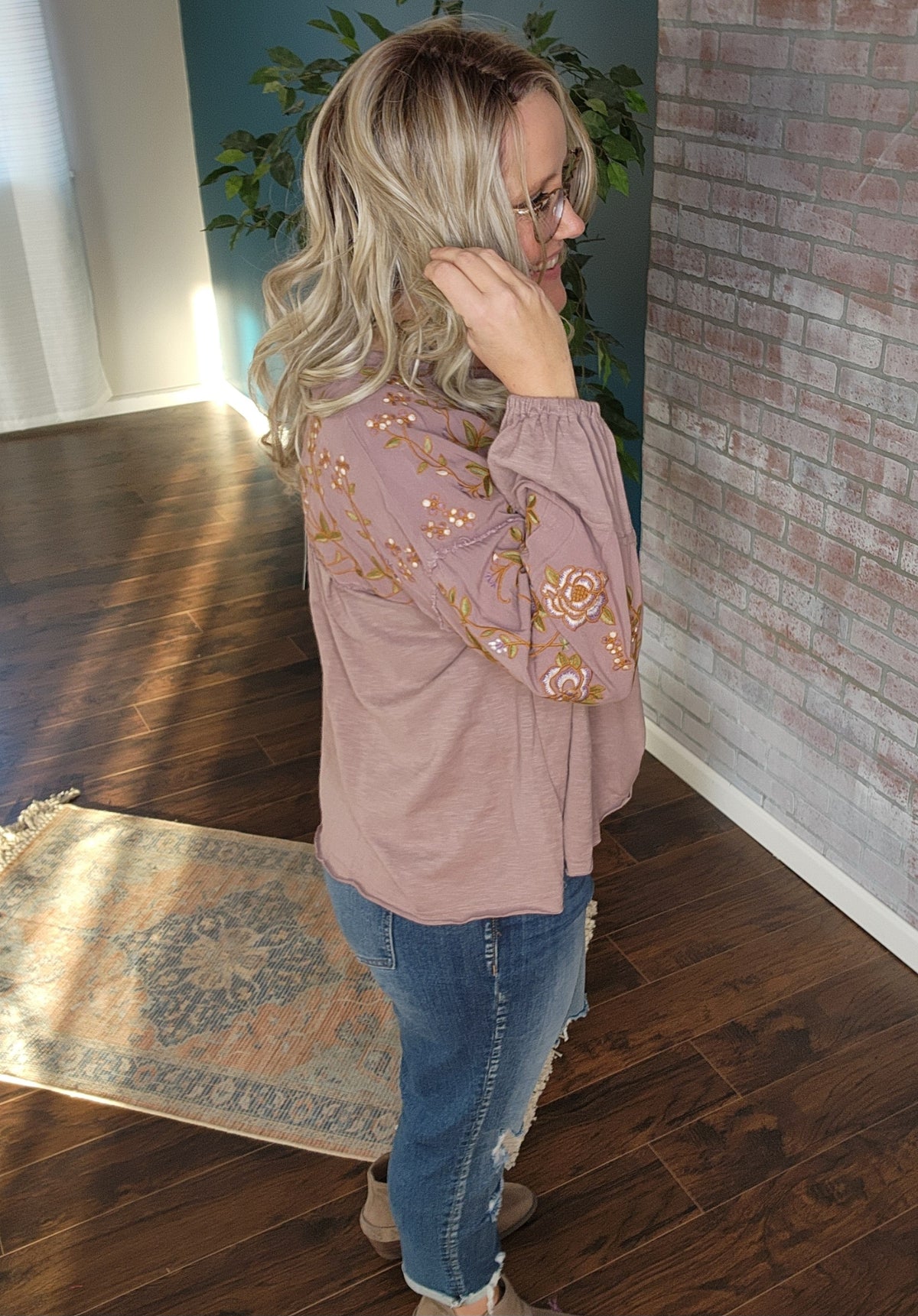 Blossom Embroidered Blouse * on sale