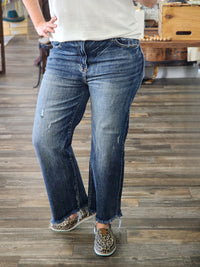 Missy Frayed Straight Ankle Jeans Sz 9- 3X * on sale