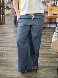 Pin Stripe Wide Leg Pants * on sale