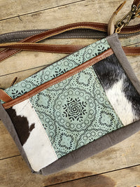 Mandala Leather Small Crossbody Bag