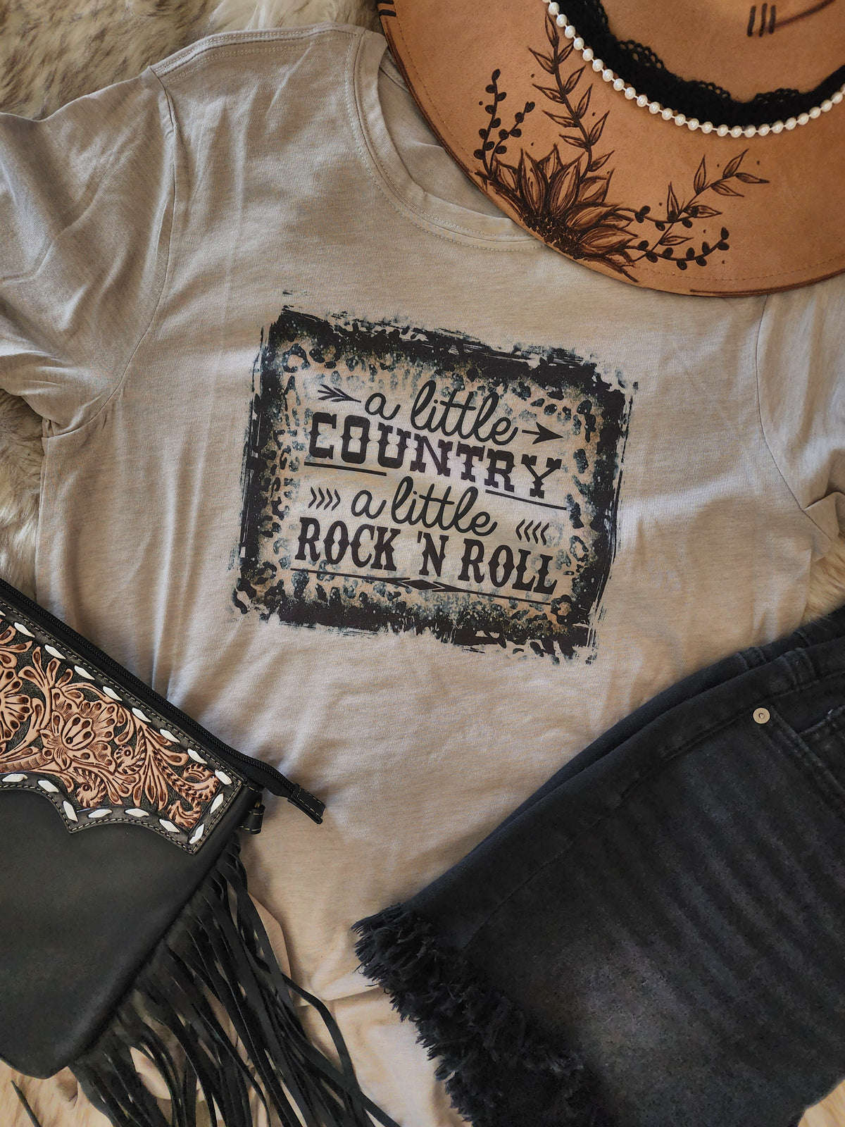 A Little Country A Little Rock and Roll Graphic T-Shirt