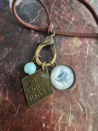 "Love you more" stamped necklace