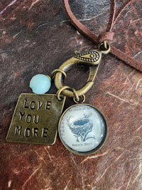 "Love you more" stamped necklace