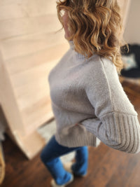 Cream Turtle Neck Oversized Sweater