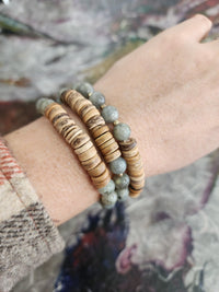 Stone bead bracelet set *