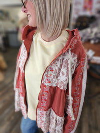 Vintage Washed Jacket  Lace Details by POL