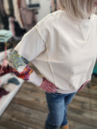 Boho Floral Patch Block long sleeve by Easel