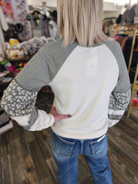 Sage blocked long sleeve