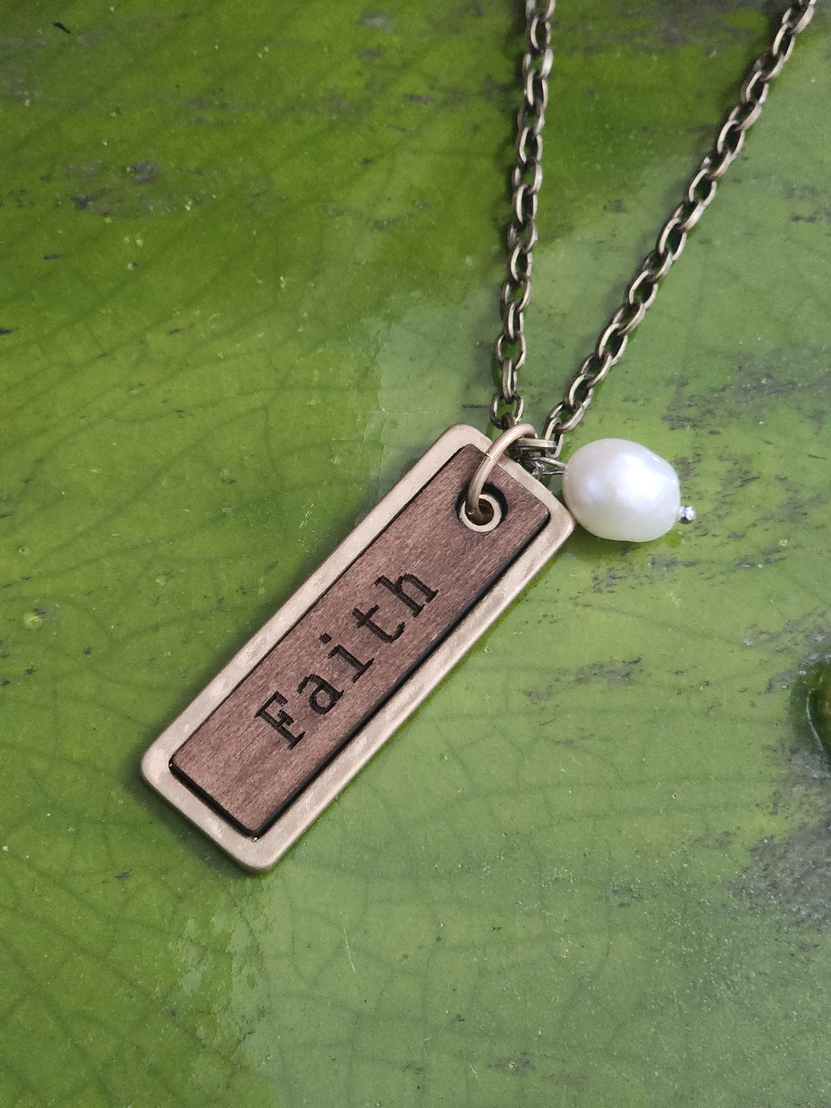 Faith charm necklace