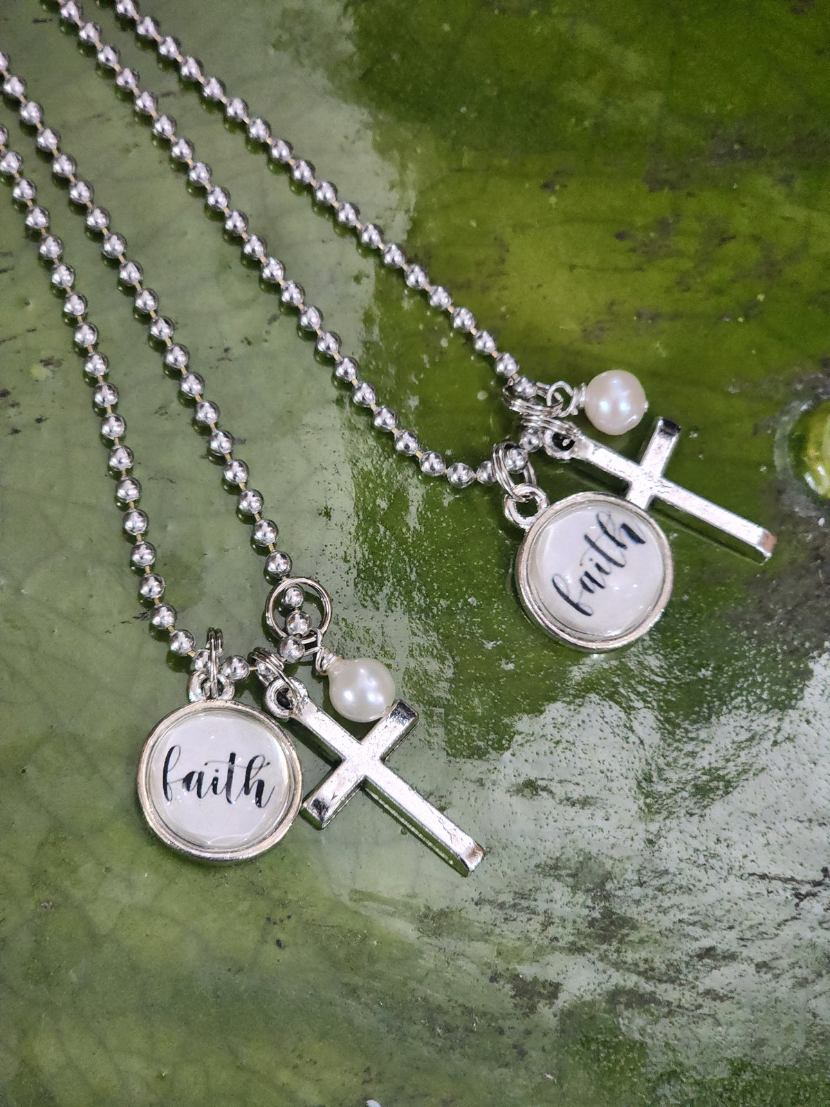 Faith and cross charm necklace