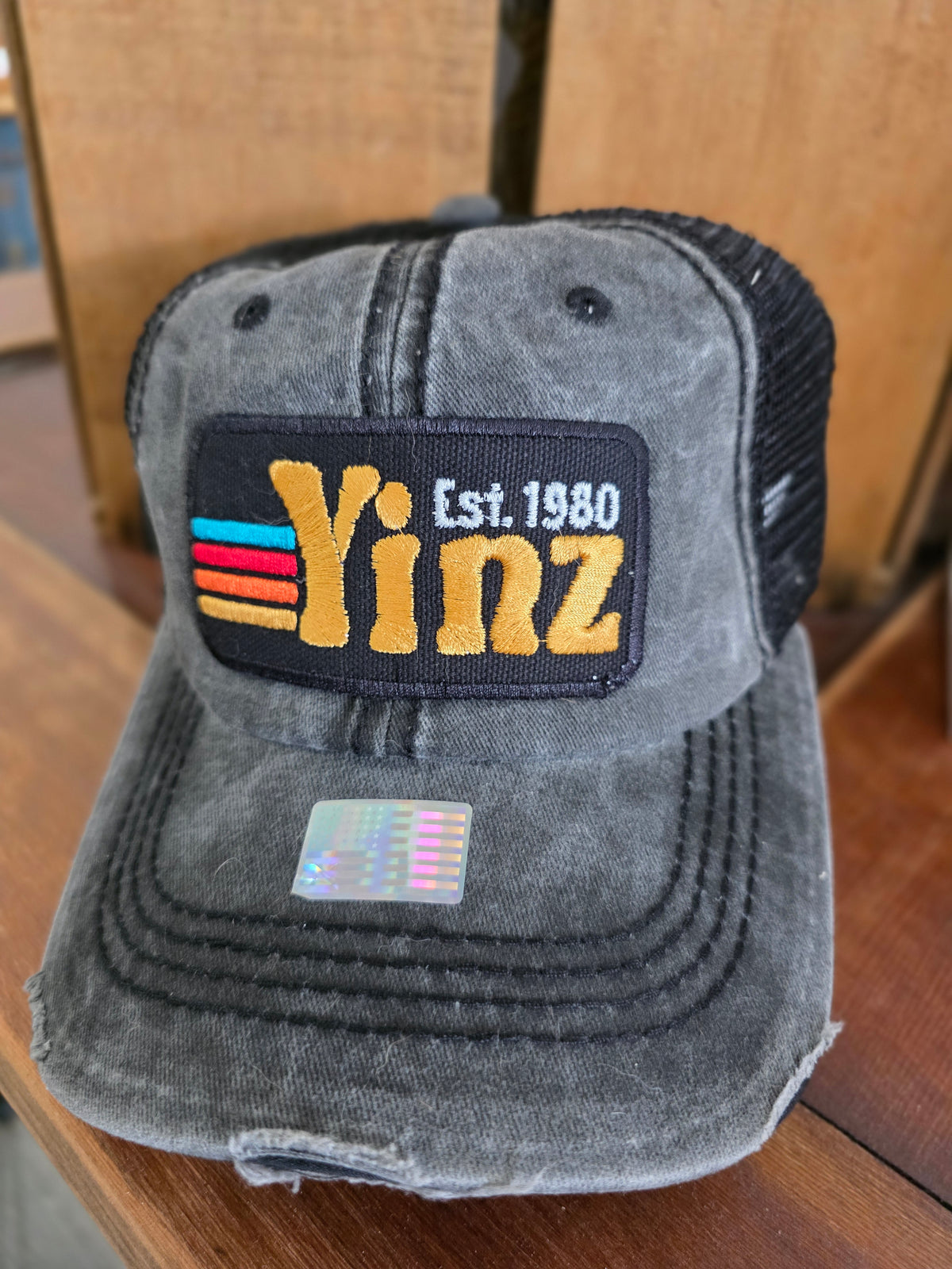 Yinz Distressed Mesh Baseball Cap