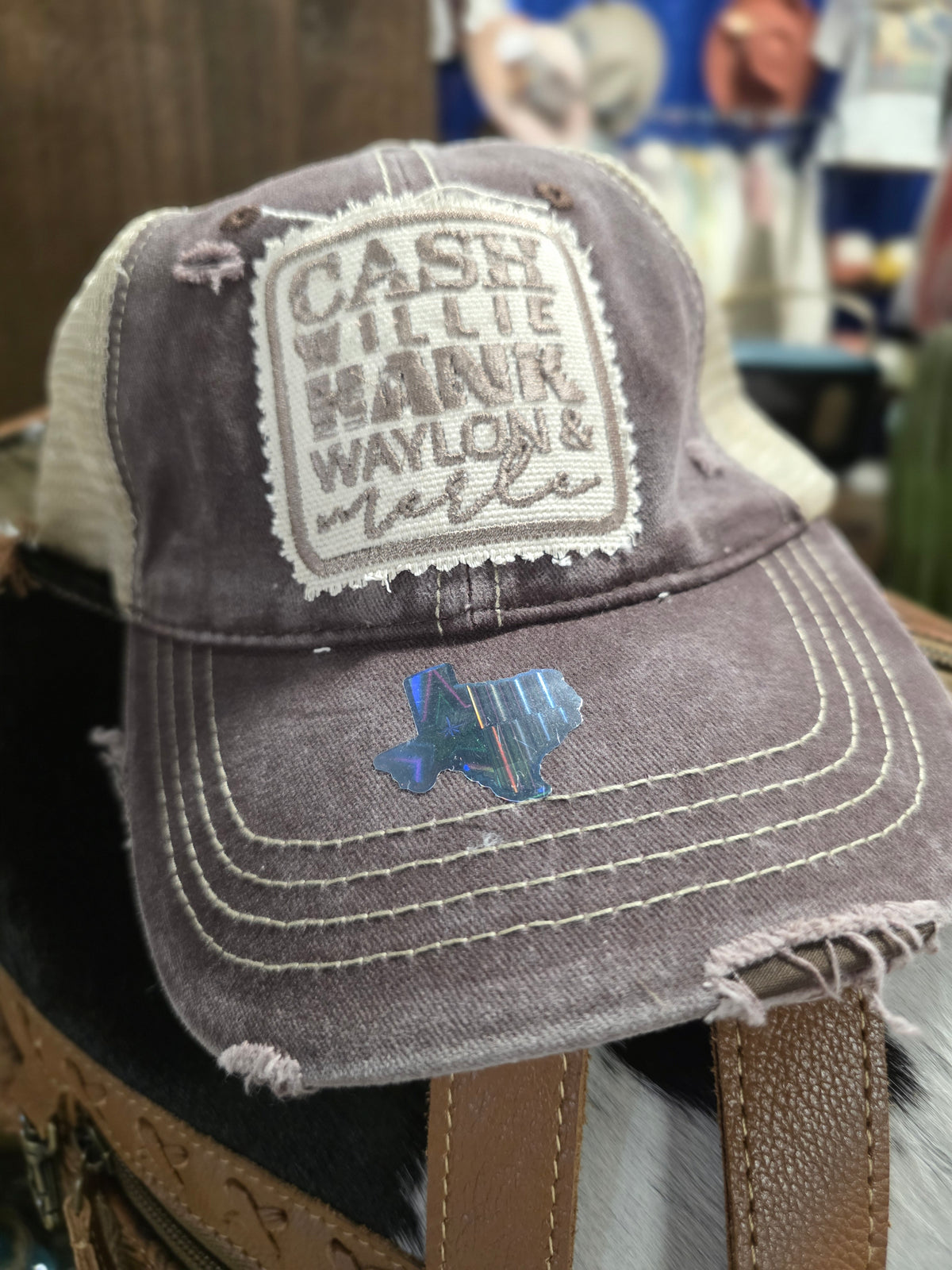 Country Distressed Mesh Baseball Cap *