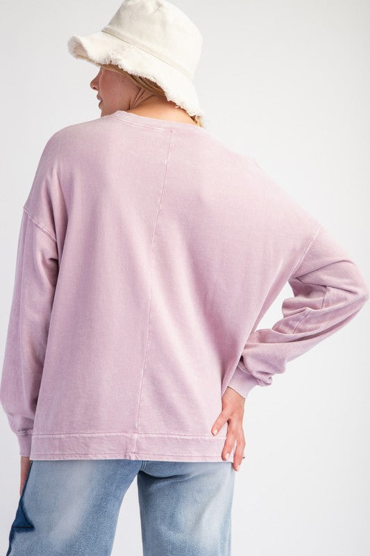 Floral Heart Long Sleeve Sweater
