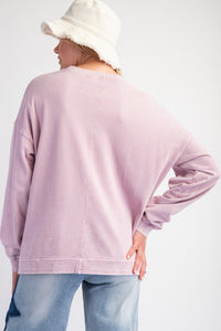 Floral Heart Long Sleeve Sweater