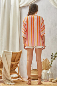 Sunrise emroidered poncho blouse S-2x/3x