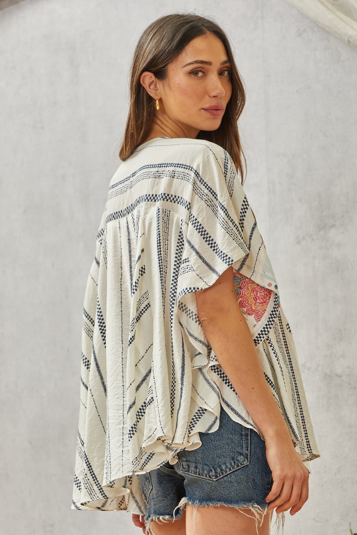 Coastal Daze emroidered poncho blouse S-2x/3x * on sale