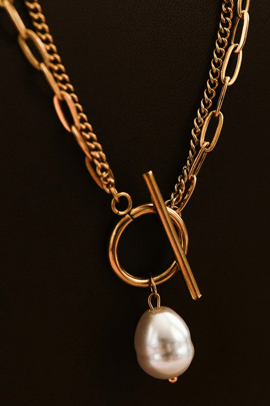 18k Gold layered chain necklace