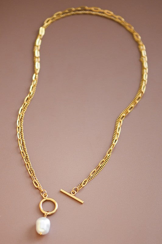 18k Gold layered chain necklace