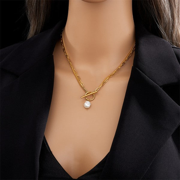 18k Gold layered chain necklace