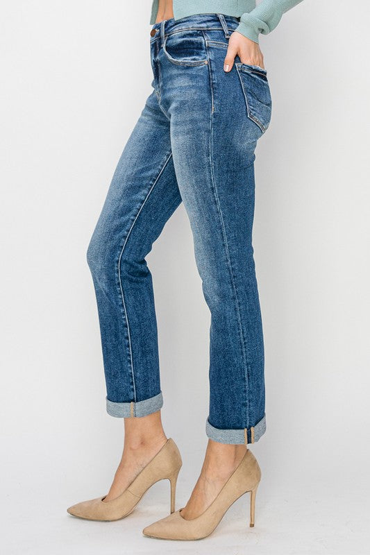 High Rise Straight Jeans by Risen