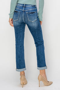 High Rise Straight Jeans by Risen