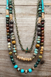 Boho Tori Layered Strand necklace