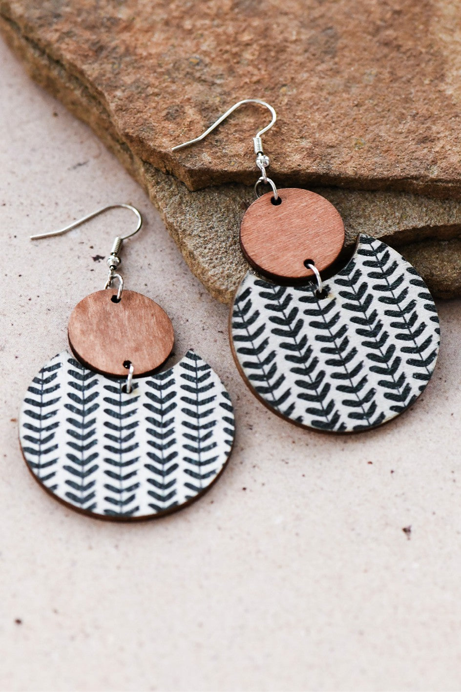 Boho Printed Cork earring Set