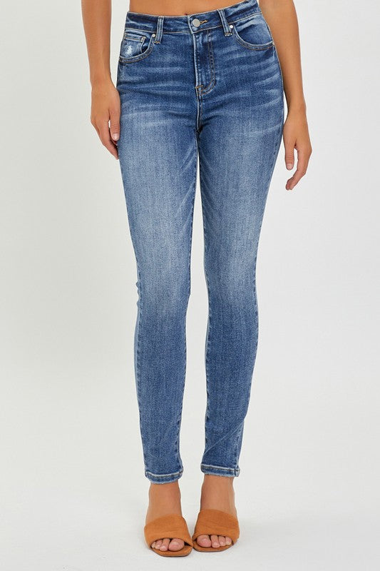 Mid Rise Ankle Skinny Jeans by Risen