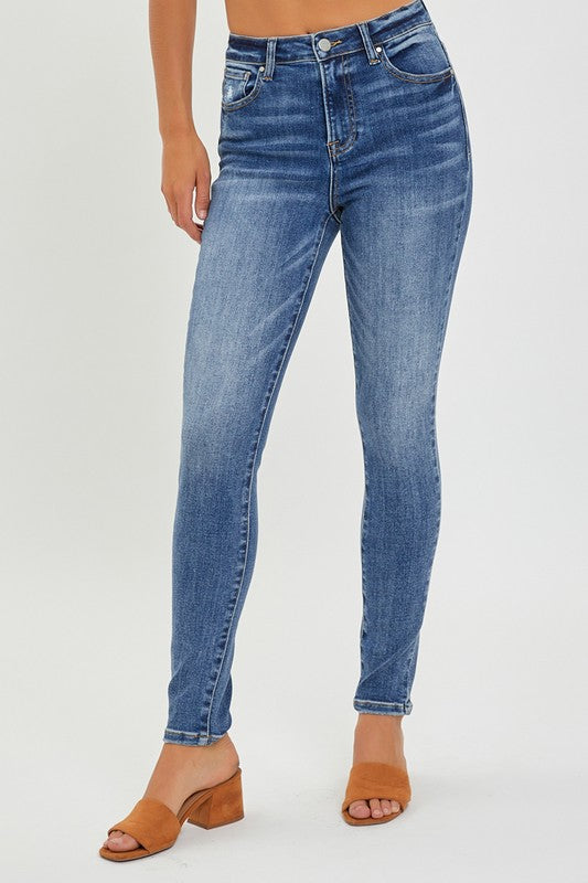 Mid Rise Ankle Skinny Jeans by Risen