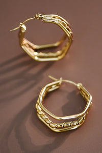 18k Gold Dipped Hoop Earring