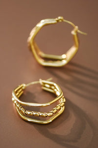 18k Gold Dipped Hoop Earring