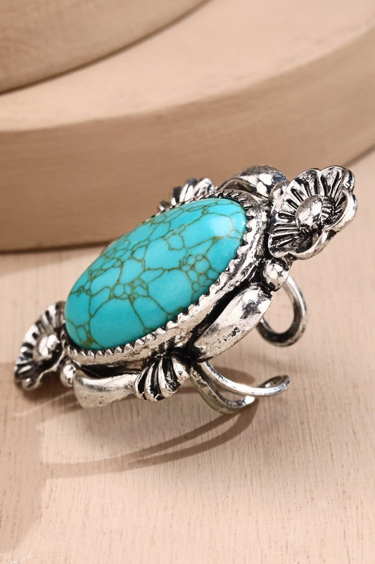 Turqouise Stone cuff ring