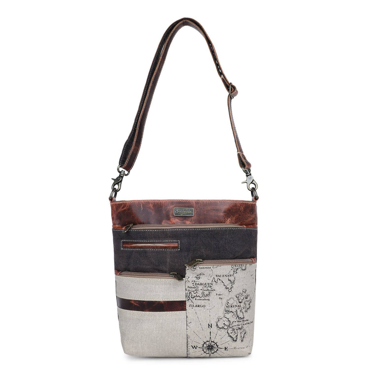 Canvas & Leather Women's Crossbody Purse