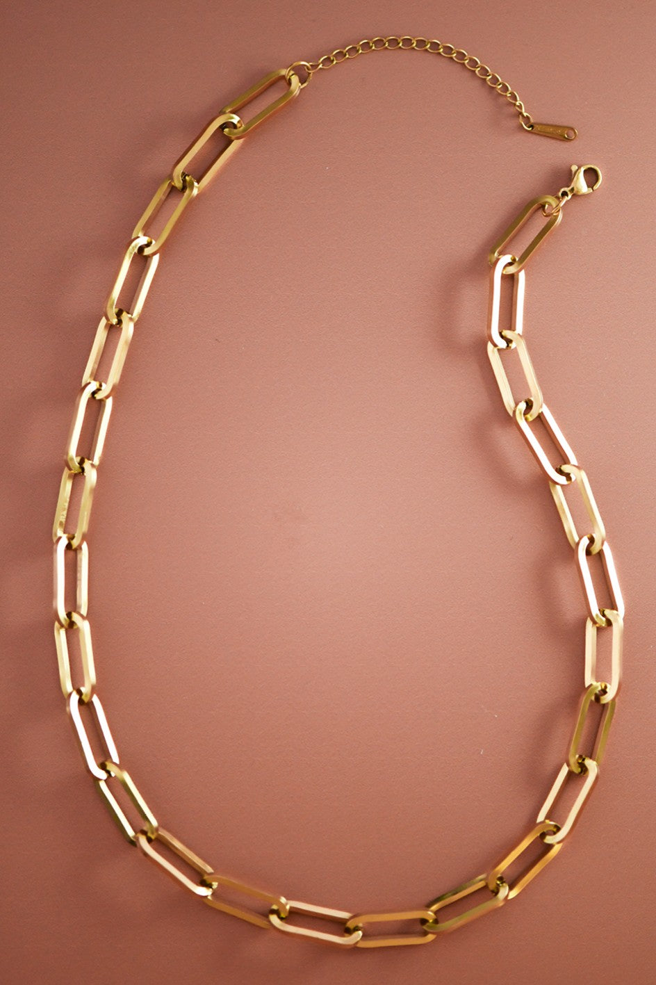 18k Gold chain link necklace