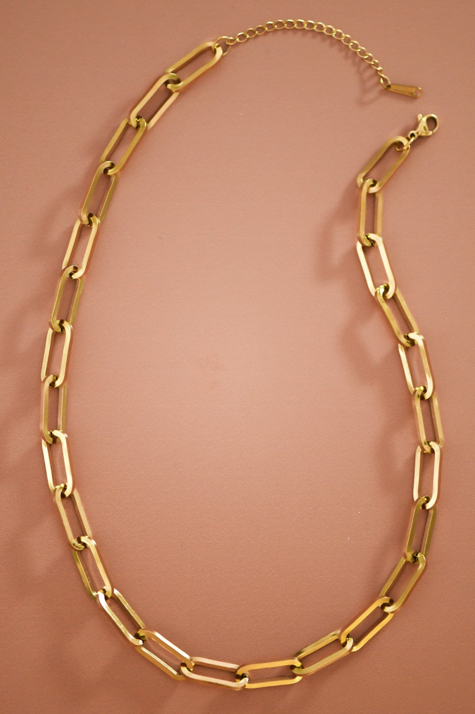 18k Gold chain link necklace