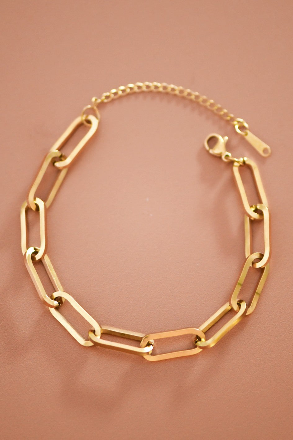18k Gold chain link bracelet