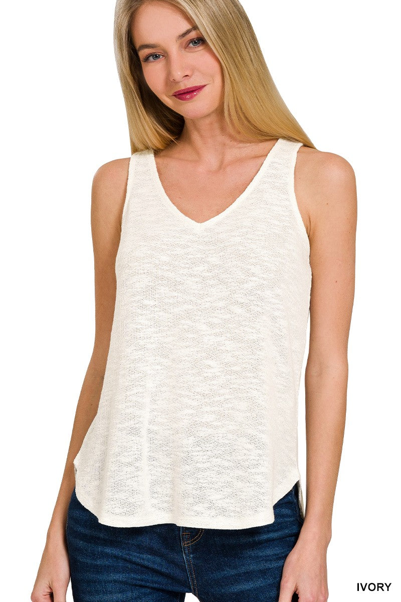 Festival Knit Tank in Ivory * on sale