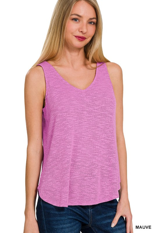 Festival Knit Tank in Mauve * on sale